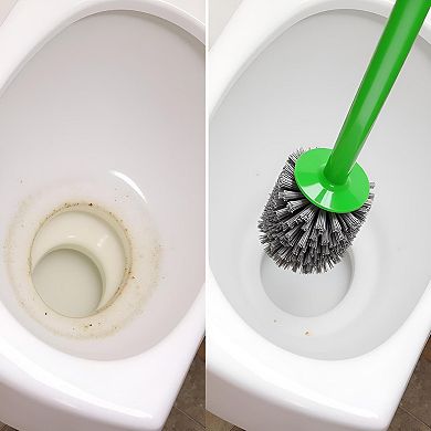 Soft Bristle Toilet Brush with Frog Design for Easy Cleaning