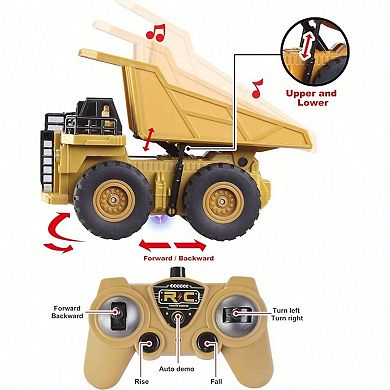 2-Pack Friction-Powered RC Construction Vehicles with Lights & Sounds, Gift Set