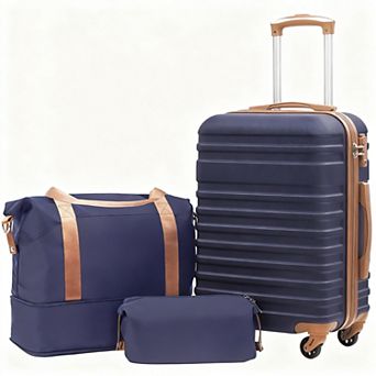 20" Carry-On Luggage Set with Duffel & Toiletry Bag