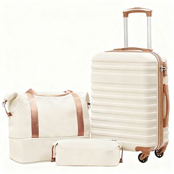 20" Carry-On Luggage Set with Duffel & Toiletry Bag