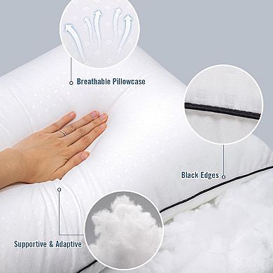 Standard Size Bed Pillows for Sleeping 4 Pack,Luxury Hotel Pillows,Comfortable and Supportive