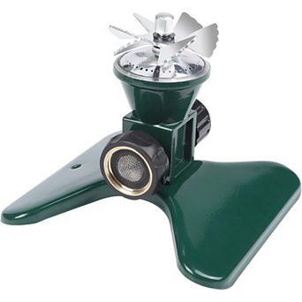 Heavy Duty Metal Square Sprinkler, 360° Rotating Connectable for Large Lawn