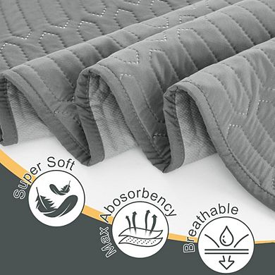 Great Ambitions Reusable Washable Underpads, 34x36 Inch, Waterproof & Heavy Absorbency 2pack