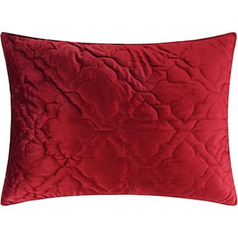 Caserta Velvet Sham - Medallion Design, Reversible, Soft Velvet, Cotton Filler
