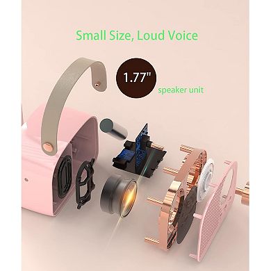 Bluetooth Speaker,Wireless Vintage Speaker,Outdoors Wireless Portable Bluetooth Speakers Supports