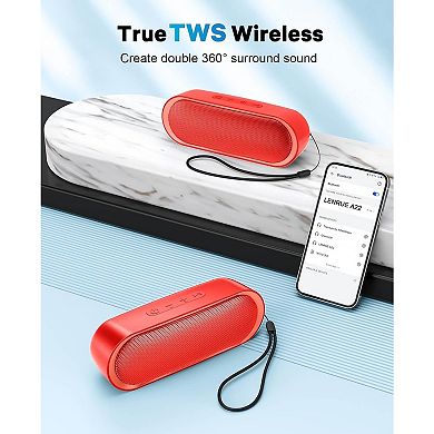 Bluetooth Speakers, Waterproof Portable Speakers with TWS, 24 Playtime, Stereo Sound