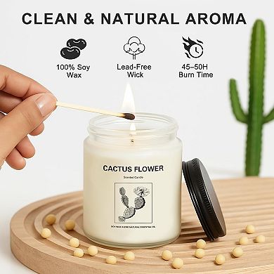 4 Pack Soy Wax Candle Gift Set Long Lasting Aromatherapy Candles for Home, Lavender