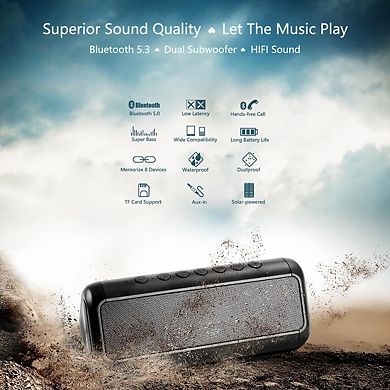 Clip Bluetooth Speaker,Mini Portable Bluetooth 5.3 Speaker with USB-C, Waterproof IPX5