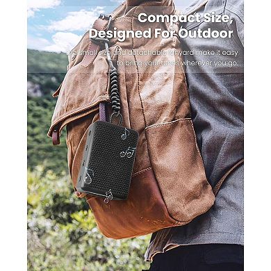 Portable Bluetooth Speaker with Lights, Powerful Crystal Clear Sound, IPX5 Waterproof