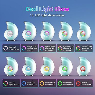 Conch Shape Portable Bluetooth Speaker Wireless,Stylish and Touchscreen Control Bluetooth Stereo