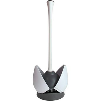 Toilet Plunger Set with Hideaway Caddy for Easy Access and Clean Storage