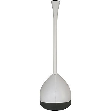 Toilet Plunger Set with Hideaway Caddy for Easy Access and Clean Storage