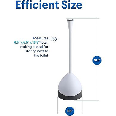 Toilet Plunger Set with Hideaway Caddy for Easy Access and Clean Storage