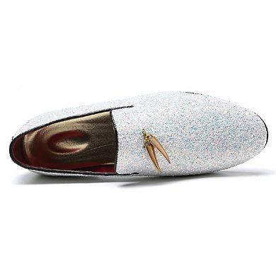 Men's Sequined Dress Loafers