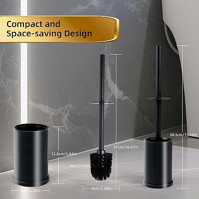 Stainless Steel Toilet Brush with Holder for Easy Cleaning