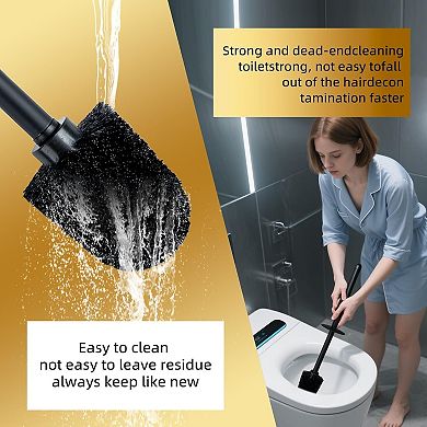 Stainless Steel Toilet Brush with Holder for Easy Cleaning