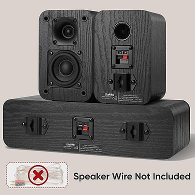 5.0 Channel Surround Sound System: 160W Peak, 52mm Tweeters, MDF Cabinets