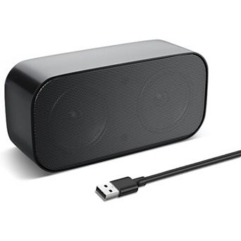 USB Soundbar for Windows, macOS, USB-C Devices - Slim, Crisp Stereo