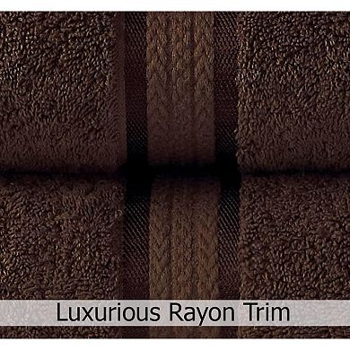 Ultra Soft 30x54 Chocolate Bath Towels - 4 Pack, 580 GSM Cotton