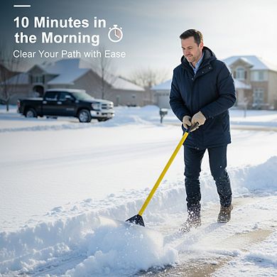 24" Wide Snow Pusher, Durable Blade for Easy Snow Removal