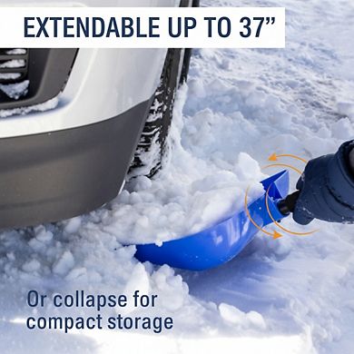 Auto Emergency Snow Shovel with Extendable Handle, Compact for Car Storage