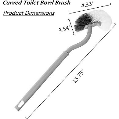 2Pcs Curved Toilet Bowl Brushes for Deep Cleaning