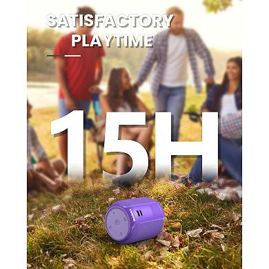 Bluetooth Speakers,Portable Wireless Speaker with 15W Stereo Sound, IPX6 Waterproof Shower Speaker