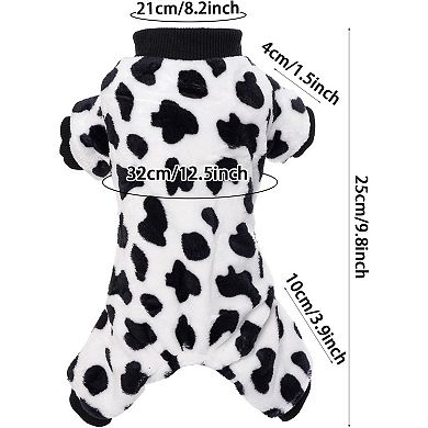 Soft Cow Print Dog Pajamas for Indoor/Outdoor Use