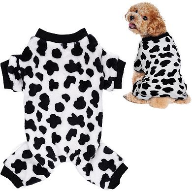 Soft Cow Print Dog Pajamas for Indoor/Outdoor Use