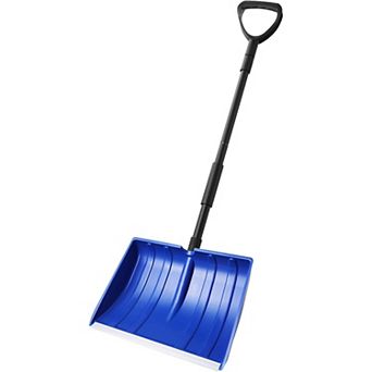 55" Long Snow Shovel with D-Grip Handle, Aluminum Large Capacity for Outdoor Removal