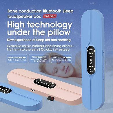 Speaker for Sleeping - Mini Portable Wireless Bluetooth Bone Conduction, with White Noise & Timer