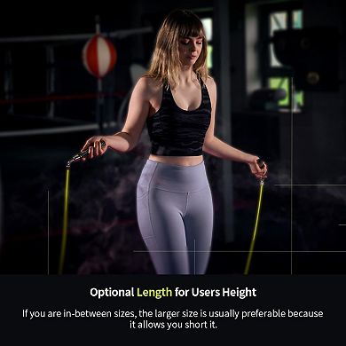 Adjustable Weighted Jump Rope for Cardio, Speed, and Strength Training
