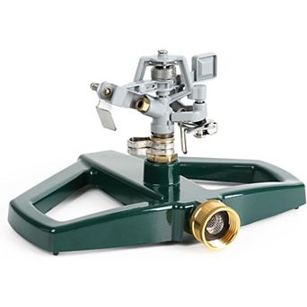 All Metal Impact Sprinkler, Adjustable Circular Coverage 5800 sq ft for Garden