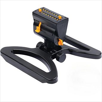 4000 sq ft Turbo Sprinkler, 4-Way Oscillator with Quick Connect Black Yellow