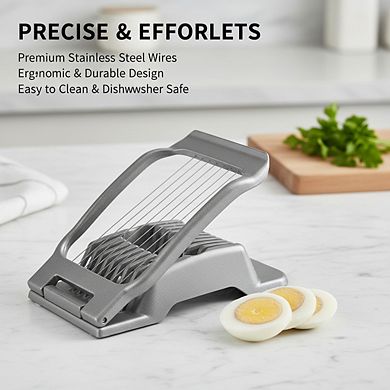 Stainless Steel Wire Egg Slicer, Multipurpose Grey Kitchen Tool