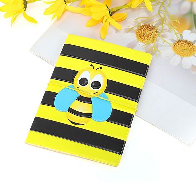 Bees Passport Holder Black Yellow 1 Pc