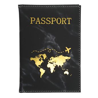 Marble Pattern Map Passport Holder 1 pc