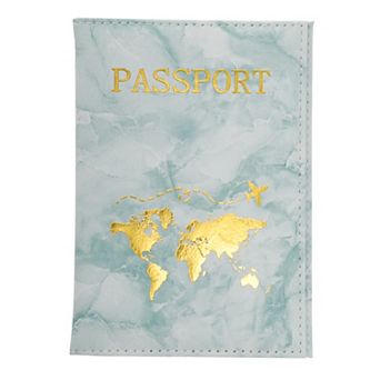 Marble Pattern Map Passport Holder 1 pc