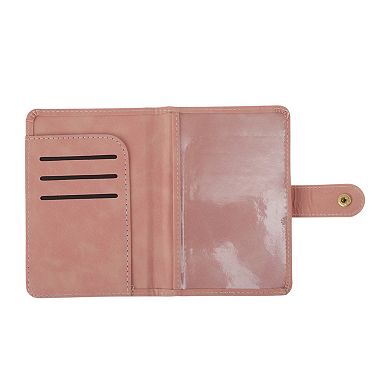 Button Design Passport Holder 1 Pc 5.75"x4.02"x0.28"