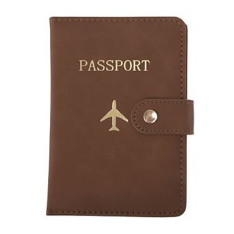 Button Design Passport Holder 1 pc 5.75"x4.02"x0.28"