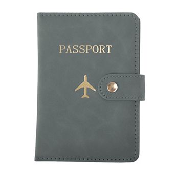 Button Design Passport Holder 1 pc 5.75"x4.02"x0.28"
