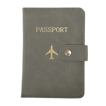 Button Design Passport Holder 1 pc 5.75"x4.02"x0.28"