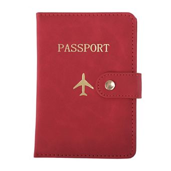 Button Design Passport Holder 1 pc 5.75"x4.02"x0.28"