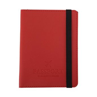 Simple Elastic Strap Passport Holder 1 pc 5.83"x4.33"x0.28"