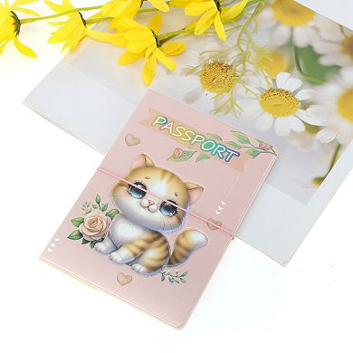 Tabby Cat Passport Holder Pink 1 Pc