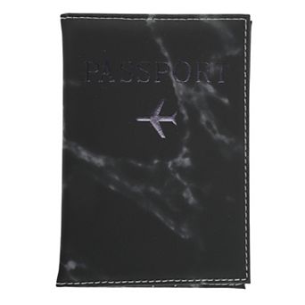 Marble Pattern Airplane Passport Holder 1 pc