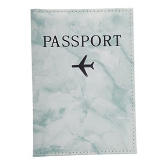 Marble Pattern Airplane Passport Holder 1 pc
