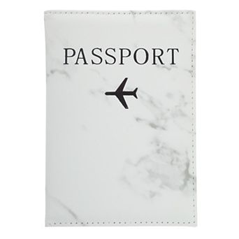 Marble Pattern Airplane Passport Holder 1 pc