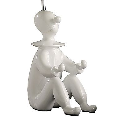 White Modern Clown Phone Holder Resin Table Lamp