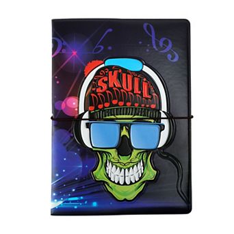 Headphones & Music Passport Holder Black Purple 1 pc